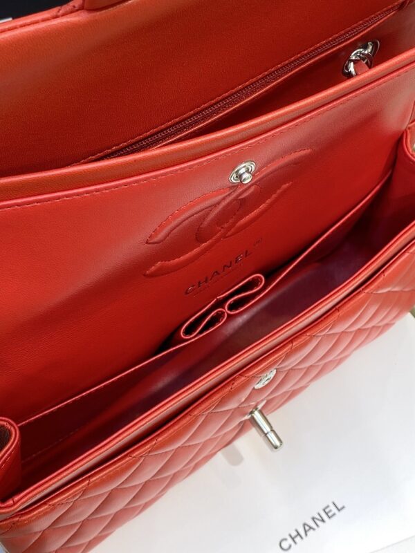 Túi Chanel Classic Flap Bag Đeo Chéo Màu Đỏ Siêu Cấp 25cm (2)
