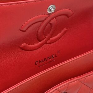Túi Chanel Classic Flap Bag Đeo Chéo Màu Đỏ Siêu Cấp 25cm (2)