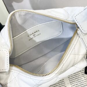 Túi Xách Chanel Hình Bán Nguyệt Siêu Cấp Màu Trắng 16cm (2)