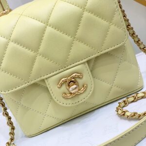 Túi Xách Chanel Mini Flap Bag Siêu Cấp Màu Xanh 15x18cm (2)