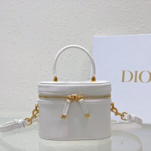 Túi Xách Dior Vanity Signature Siêu Cấp Màu Trắng (1)