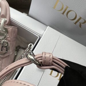 Túi Xách Lady Dior Mini Bag Siêu Cấp Màu Hồng Phấn 17cm