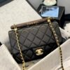 Túi Xách Nữ Chanel Hàng Hiệu Siêu Cấp Tay Cầm Gỗ 12,5x21x6cm (2)