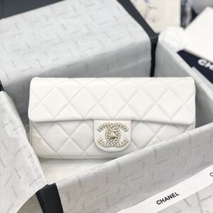 Túi Xách Nữ Hàng Hiệu Chanel Siêu Cấp Màu Trắng 25cm (1)