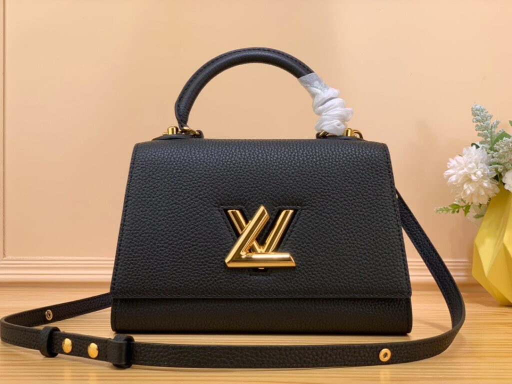 Túi Xách Louis Vuitton LV Twist Handle Siêu Cấp Black 17x25x11cm