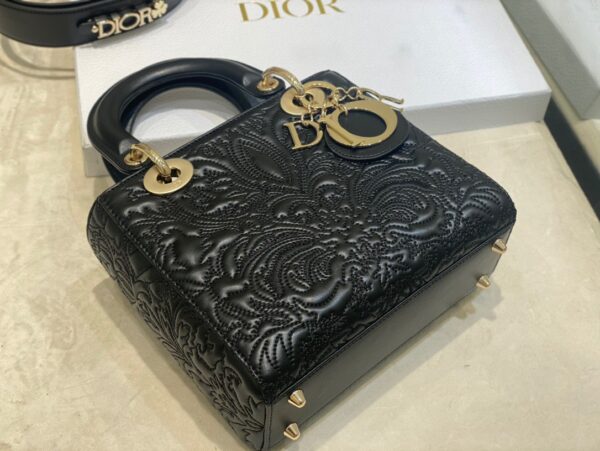Túi Xách Nữ Hàng Hiệu Dior Lady Họa Tiết Hoa Văn Bắt Mắt 20cm