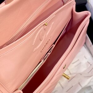 Túi Xách Hàng Hiệu Chanel Classic Hand Bag Siêu Cấp Màu Hồng 25cm (2)