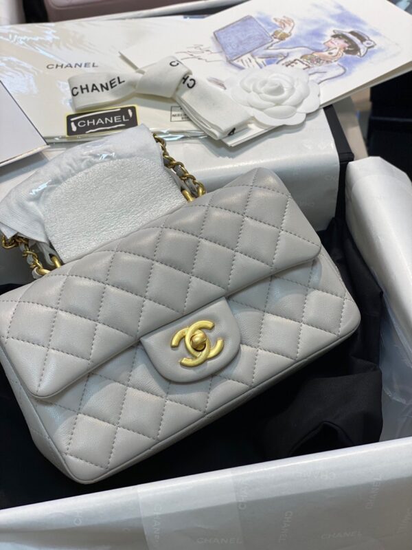 Túi Chanel Handle Replica 11 Cao Cấp Nữ Màu Xám 20cm (2)