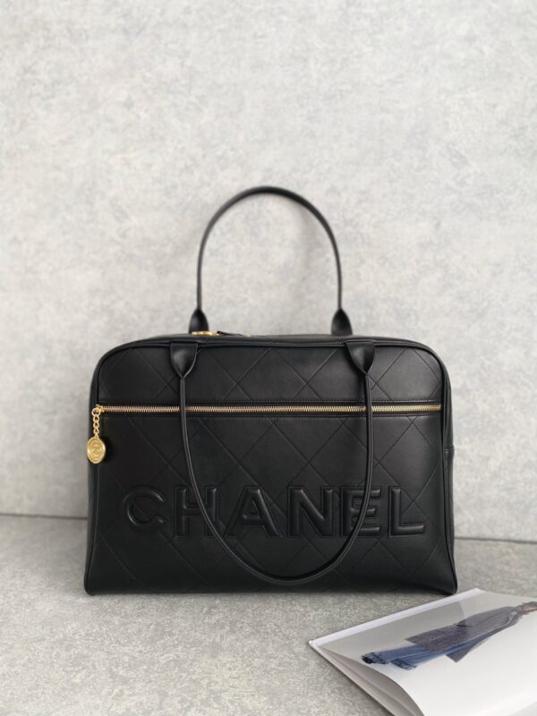 Túi Chanel Shopping Bag Rep 11 Cao Cấp Nữ Màu Đen 30x45x15cm (2)