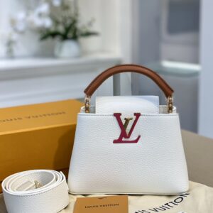 Túi Louis Vuitton LV Capucines Replica 11 Nữ Màu Trắng 21cm (2)