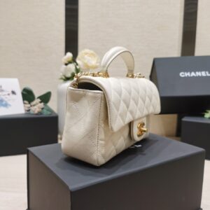 Túi Xách Nữ Chanel Handle Replica 11 Cao Cấp Màu Trắng 20cm (2)