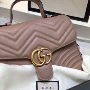 Túi Xách Gucci Marmont Top Handle Like Auth Nữ Khóa Vàng 27cm (2)