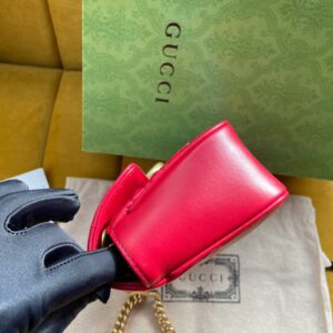 Túi Xách Nữ Gucci Marmont Replica 11 Cao Cấp Màu Đỏ 22cm (2)