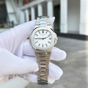 Patek Philippe Nautilus 5711 Replica Cao Cấp Mặt Trắng Máy Khắc Nhà Máy BBF 40mm (2)